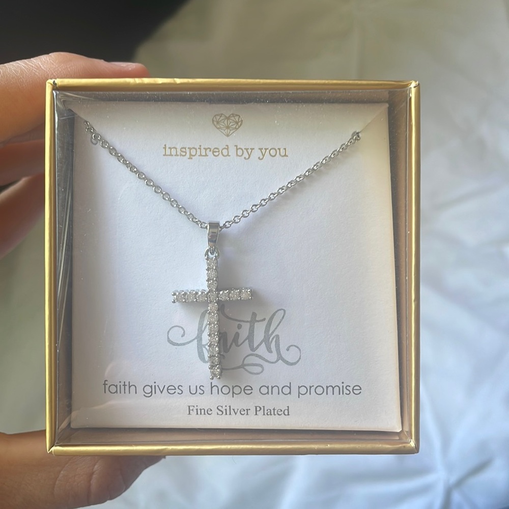 White Gold Cross Necklace